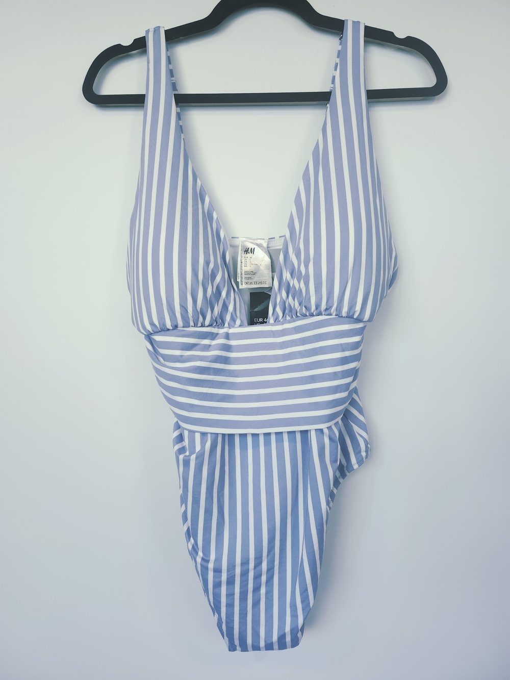 H&M NWT Blue & White Striped One-Piece Swimsuit